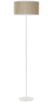 FLOOR LAMP W/ JUTE WHITE SHADE