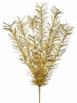 RETRO TINSEL SPRAY LEAVES-GOLD