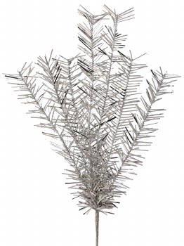 RETRO TINSEL SPRAY LEAVES-SILVER