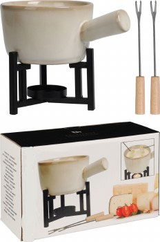 FONDU SET W/METAL STAND