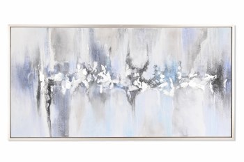 ABSTRACT FRAMED PRINT-BLUE/GREY