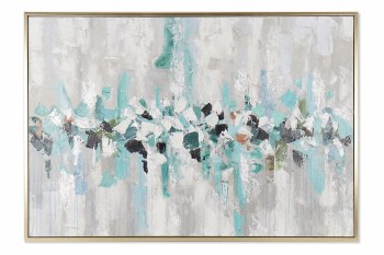 ABSTRACT FRAMED PRINT-TURQUOISE