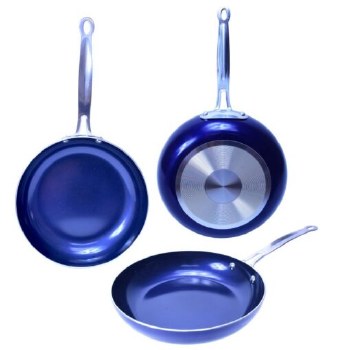 CERAMIC COATED FRY PAN-BLUE