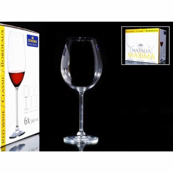 RED WINE BOWL GLASS S/6