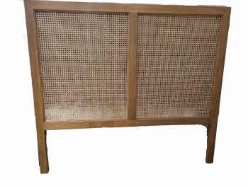 HEADBOARD TEAK & RATTAN -QUEEN