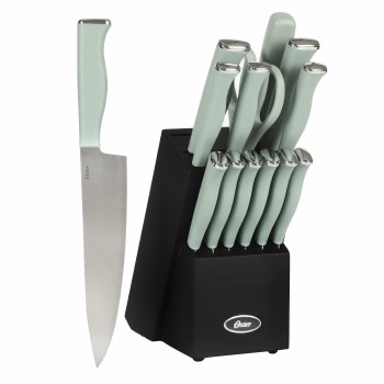 GREEN KNIFE SET - 15 PIECE