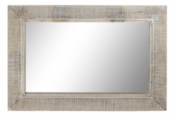 WHITE WASH  RECTANGLE MANGO WOOD MIRROR