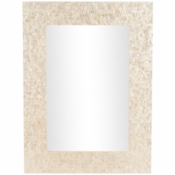 WOOD & MOTHER OF PEARL MIRROR