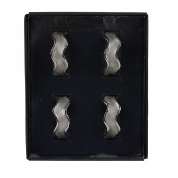ZIG ZAG NAPKIN RING -SILVER