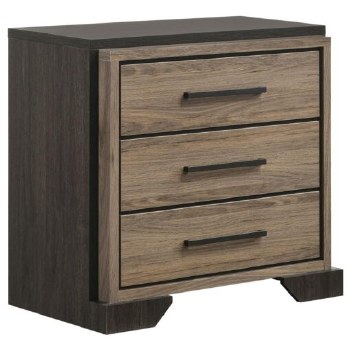 BAKER NIGHTSTAND 3DRAWER-TAUPE