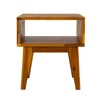 WOOD NIGHTSTAND-CARAMEL