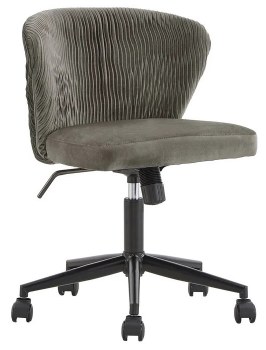 OFFICE CHAIR- GREY VELVET