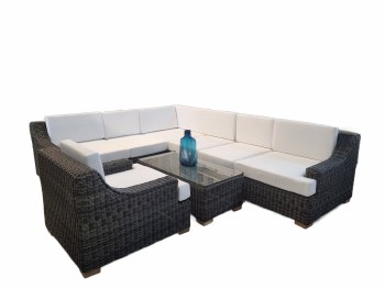 OUTDOOR  CHARCOAL SECTIONAL -8 PIECE