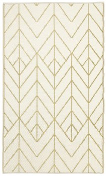 SYDNEY OUTDOOR RUG-GOLD/CREAM-6FT X 9FT