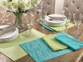 PRINTED LINE PISTACHIO PLACEMAT