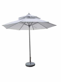 OUTDOOR UMBRELLA W/ STAND -WHITE