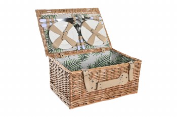 WICKER LEAF PICNIC BASKET