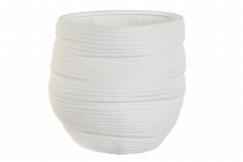 CERAMIC PLANTER-WHITE