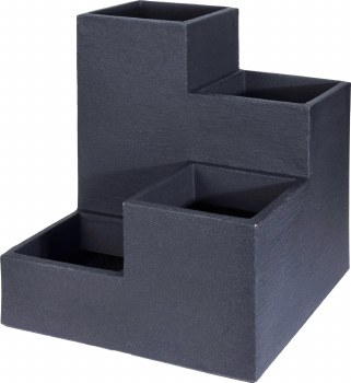 PLANTER CUBE-DARK GREY