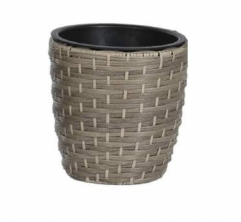 WOVEN RATTAN PLANTER- SMALL