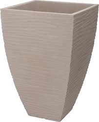 RIDGED SQUARE TALL PLANTER