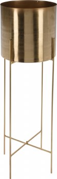 PLANTER W/STAND-GOLD-LARGE