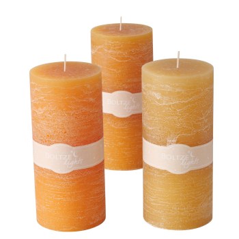 BASIC PILLAR CANDLE - YELLOW