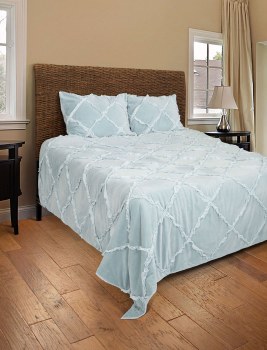 LIGHT BLUE QUILT SET-KING