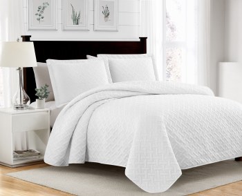 BELLA WHITE QUILT SET-KING