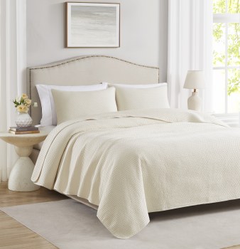 CAYLA IVORY QUILT SET-QUEEN