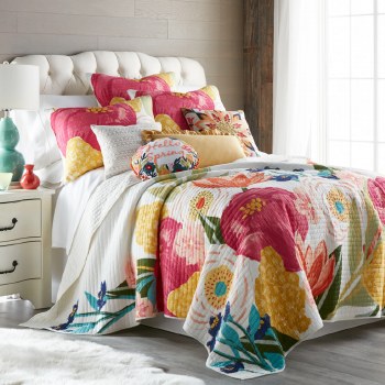 GRANDIFORA QUILT SET-FULL/QUEEN