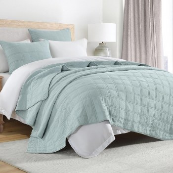 HORIMOTE BLUE QUILT SET-QUEEN