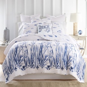 INDIGO TIDE QUILT SET-FULL/QUEEN