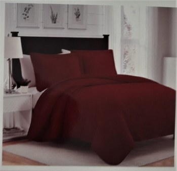 LEXI QUILT SET-BURGUNDY-KING