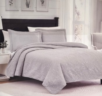 MILA QUILT SET-SILVER-KING