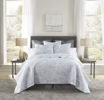 SPRUCE GREY QUILT SET -KING-3PC