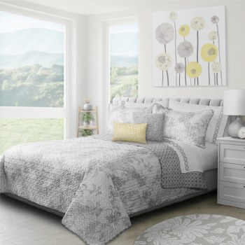 TRANSITIONS GREY QUILT- SET3- QUEEN