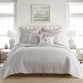 SHERBOURNE GREY QUILT-QUEEN-3PC