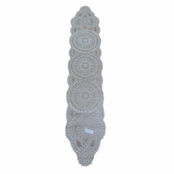 EMBROIDER RUNNER - WHT