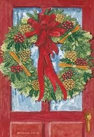 RED DOOR WREATH SACHET