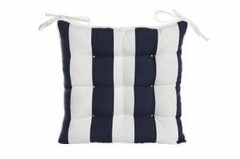 NAVY STRIPE SEATPAD 16" x 16"