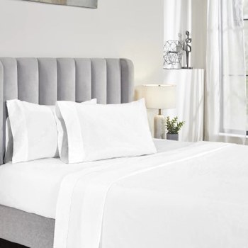 MODERN COTTON SHEET SET 300TC -WHITE-QUEEN