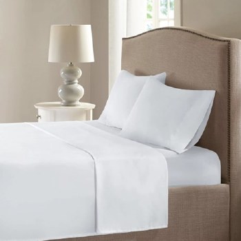 MODERN COTTON SHEET SET 300TC-WHITE-TWIN