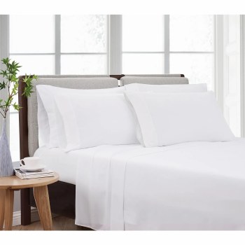 WHITE SHEET QUEEN SET-6 PC