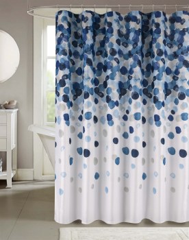 CEDAR SHOWER CURTAIN-NAVY