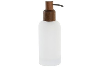 ACACIA & GLASS SOAP PUMP