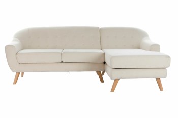 SOFA W/CHAISE- WHITE