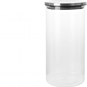 STORAGE GLASS JAR W/LID