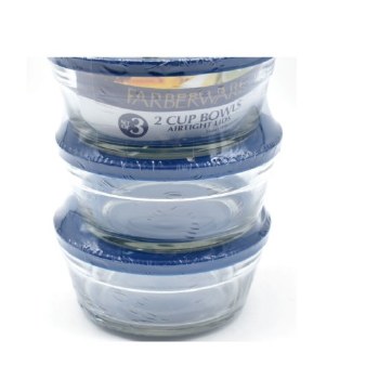 STORAGE CONTAINER W/NAVY LID-SET/3