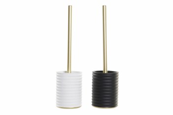 GOLD TOILET BRUSH W/ RESIN HOLDER